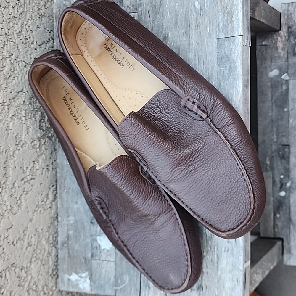 Bloomingdale's Leather Loafers Brown Size 12